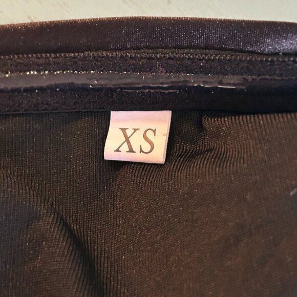 Black Sequin Bandeau Crop Top Size XS - Picture 9 of 11